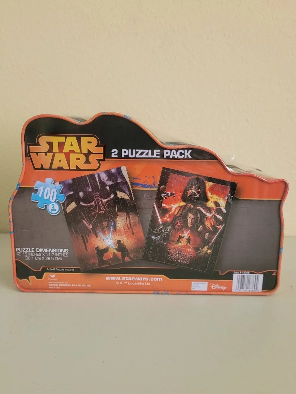 Star Wars Villains Darth Vader Shape Collectible Tin Puzzle 2 Pack